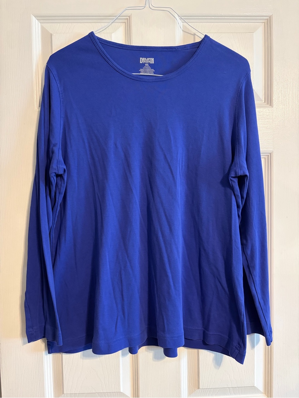 Duluth Trading Co Women's Plus Size 2X Blue Long Sleeve Crew Neck